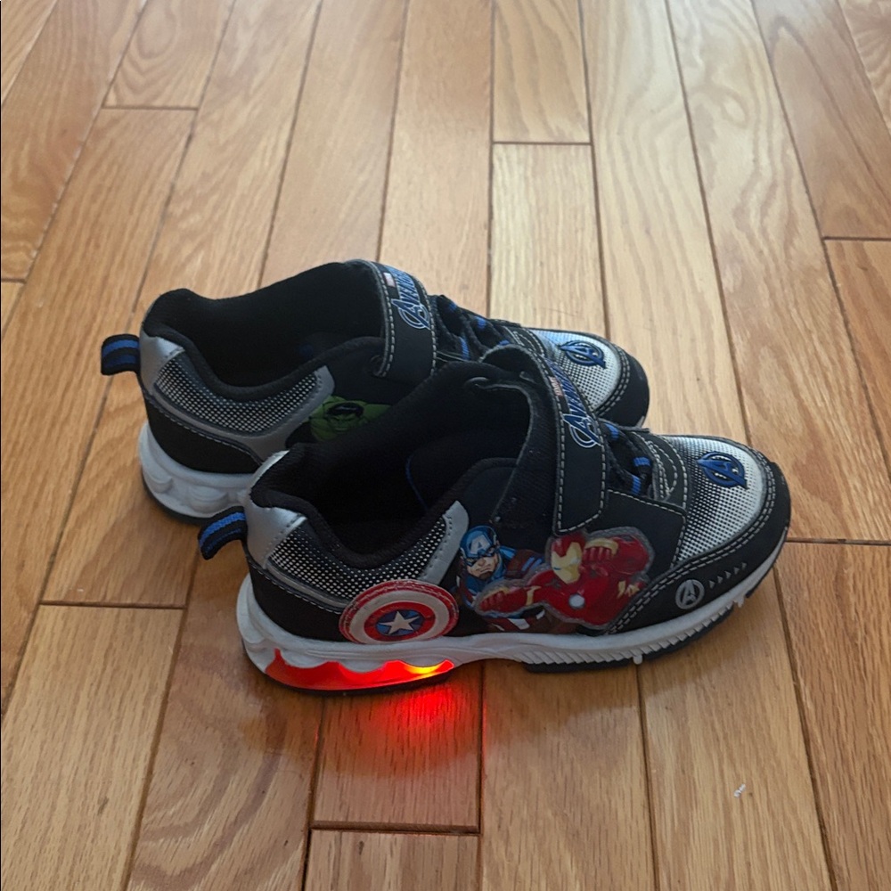 Avenger Kids Sneakers - Black, Blue, and Red